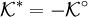 \mathcal K^*=-\mathcal K^\circ