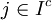 j\in I^c