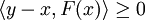 \langle y-x,F(x)\rangle\geq 0