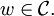 w\in\mathcal C.
